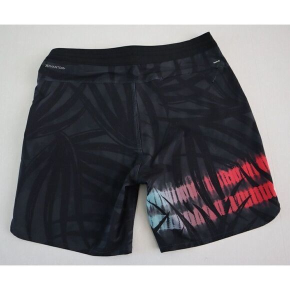 Hurley Phantom+ Men's Sz 30 Black Block Party Tamarindo 18" Boardshorts $65 - Picture 3 of 7